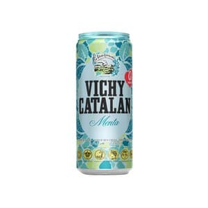 Vichy Catalan Agua Mineral con Gas y Sabor a Menta Lata de 33 Cl. 330 ML