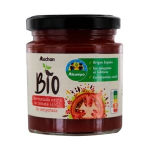 Alcampo Cultivamos LO Bueno Ecológico Mermelada Extra de Tomate de Temporada Ecológica 250 G.