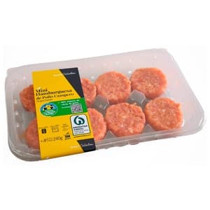 Alcampo Cultivamos LO Bueno Mini Hamburguesas de Pollo Campero 8 X 30 G. 240 G