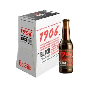 1906 Black Coupage Cervezas Negras Extra Pack 6 Uds. X 33 Cl. 1980 ML
