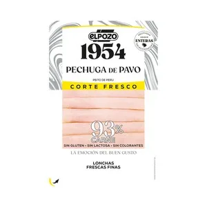 EL Pozo 1954 Corte Fresco Pechuga de Pavo Cortada en Finas Lonchas 120 G.
