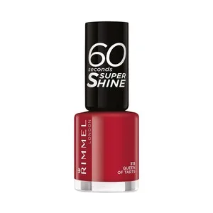 Rimmel 60 Seconds Super Shine Tono 315 Queen Of Tarts Esmalte de Uñas 3 en 1, con Acabado Brillante.