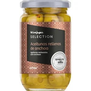 Aceituna Manzanilla Rellenas de Anchoa IGP de Sevilla  el Corte Ingles Selection 150 G