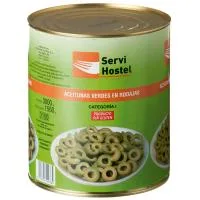 Aceituna Verde en Rodajas Servihostel, Lata 3 Kg