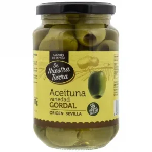 Aceitunas Gordal sin Hueso de Nuestra Tierra 180 G.