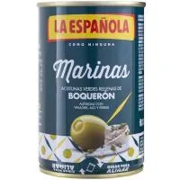 Aceitunas Marinas Rellenas de Boqueron la Española, Lata 130 G