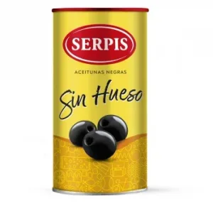 Aceitunas Negras Cacereñas sin Hueso Serpis sin Gluten y sin Lactosa 150 G.