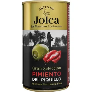 Aceitunas Rellenas con Pimiento del Piquillo sin Gluten  Artes de Jolca 150 G