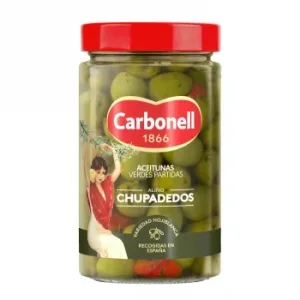Aceitunas Verdes Aliño Casero Carbonell Tarro 425 G