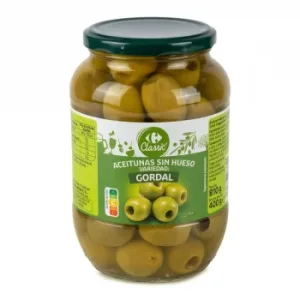Aceitunas Verdes Gordal sin Hueso Classic Carrefour 400 G.
