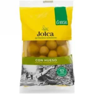 Aceitunas Verdes Manzanilla con Hueso Jolca Pack de 3 Bolsas de 65 G.