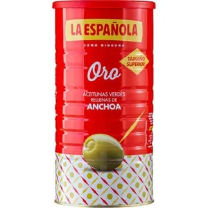 Aceitunas Verdes Rellenas de Anchoa Oro  la Española 600 G