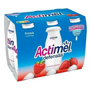 Actimel de Danone Leche Fermentada con Lcasei y Sabor a  Fresa 6 X 100 Ml. 576 ML