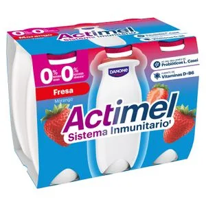 Actimel Líquido 0% Fresa Pack 6 Unidades X 100 Gr