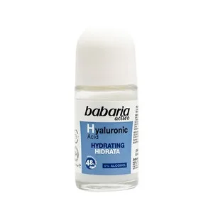 Babaria Active Desodorante Roll On Unisex con Ácido Hialurónico, Antitranspirante 48 Horas 50 Ml.