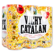 Agua con Gas Genuina Vichy Catalan Paq. de 6 Latas