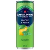 Agua con Gas y Zumo de Limón y Menta S. Pellegrino, Lata 33 Cl