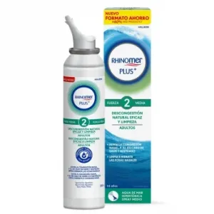 Agua de Mar Hipertónica en Spray Fuerza Media 2 Rhinomer Plus 200 Ml.