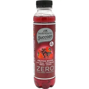 Agua Mineral Natural con Zumo de Frutos Rojos Zero Azúcares Añadidos (uva, Frambuesa, Fresa, Bayas de Sauco) SAN Benedetto 40 CL