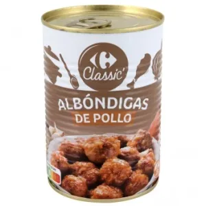 Albóndigas de Pollo Classic Carrefour sin Gluten 415 G.