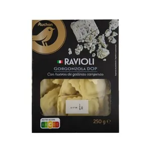 Alcampo Gourmet Raviolis de Pasta Fresca al Huevo Rellenos de Queso DOP Gorogonzola Alcampo Gourmet 250 G.