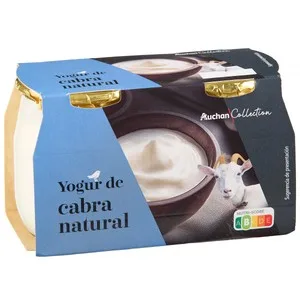 Alcampo Gourmet Yogur Natural de Leche de Cabra  2 X 115 G. 230 G