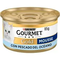 Alimento de Pescado Blanco Gourmet Gold, Lata 85 G
