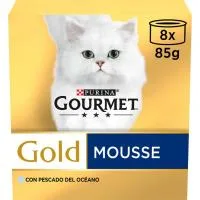 Alimento de Pescado de Océano Gourmet Gold, Pack 8x85 G