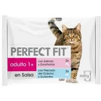 Alimento de Pescado Gato Esterilizado Perfect Fit, Paquete 340 G