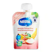Alimento Infantil con Puré de Manzana, Plátano y Fresa Nestlé Naturnes Bolsa 90 G