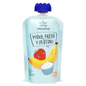 Alimento Infantil Lácteo con Puré de Fresa y Plátano Dia Fruticampo Bolsa 100 G