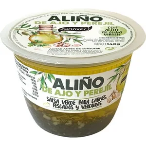Aliño de Ajo y Perejil con Aceite de Oliva Virgen  Surinver 140 G