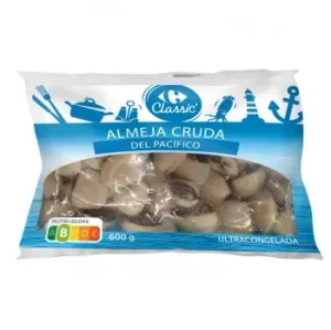 Almejas del Pacifico Cruda Congelado Carrefour 600 G
