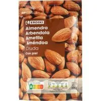 Almendra con Piel Cruda Eroski, Bolsa 175 G