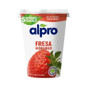 Alpro Especialidad de Soja Vegetal con Fermentos Naturales y Fresas 400 G.