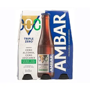 Ambar Cerveza sin Alcohol Triple Zero (0.0%) Pack 6 Uds. X 25 Cl. 1500 ML