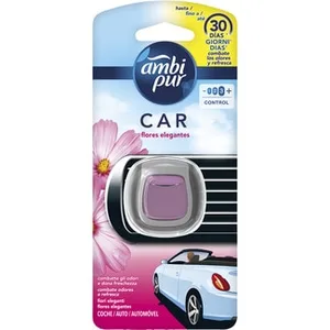 Ambientador de Coche Desechable Flores Elegantes Ambipur CAR 1 Unidad