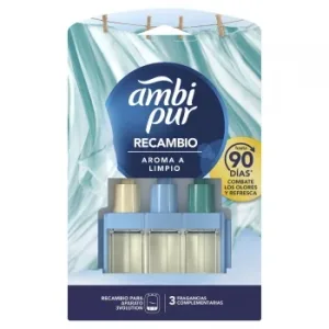 Ambientador 3volution Aroma Limpio Ambipur, Recambio 1 Ud