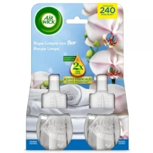 Ambientador Eléctrico Fragancia Flor Essential Oils Recambio Air Wick 2 Ud.
