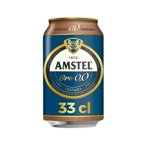 Amstel ORO Cerveza sin Alcohol 0,0 % Tostada 33 Cl. 330 ML