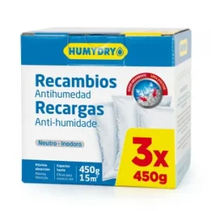 Antihumedad Neutro Recambio Humydry Pack de 3 Unidades de 450 G.