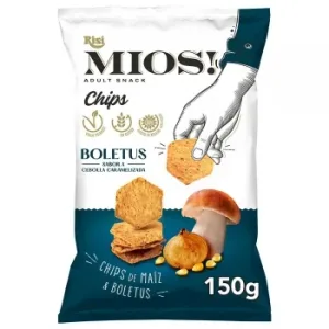 Aperitivo de Maíz y Boletus Sabor Cebolla Caramelizada Risi Mios! sin Gluten 150 G.