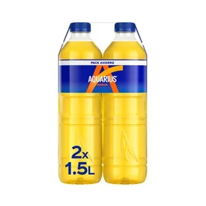 Aquarius Bebida Isotónica con Sabor a Naranja Pack de 2 Botellas de 1.5 L. 3000 ML