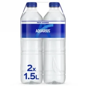 Aquarius Bebida Isotónica Sabor Limón Pack de 2 Botellas de 1,5 L.