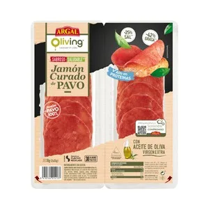 Argal Jamón Curado de Pavo Cortado en Lonchas Argal Oliving 2 X 35 G. 70 G