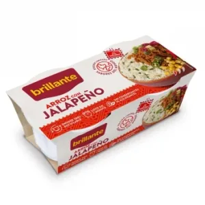 Arroz con Jalapeño para Microondas Brillante sin Gluten Pack de 2 Unidades de 125 G.