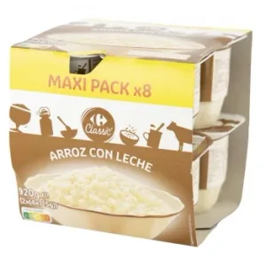Arroz con Leche Carrefour Classic Pack de 8 Unidades de 115 G.