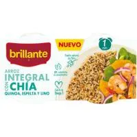 Arroz Integral con Chia Brillante, Pack 2x125 G