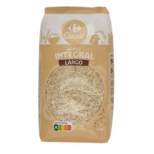 Arroz Integral Largo Carrefour 1 Kg.