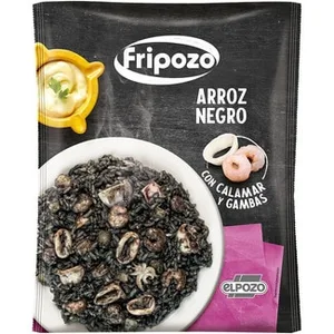 Arroz Negro con Calamar y Gambas Fripozo